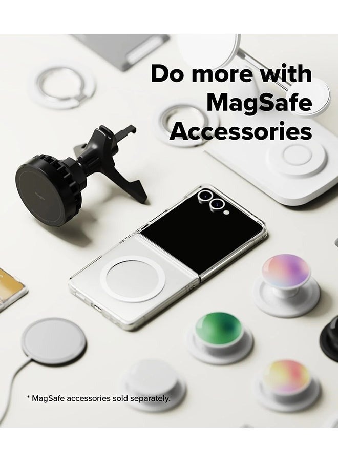 Protect حافظة مغناطيسية شفافة PROTECT لهاتف سامسونج جالكسي Z Flip 7 | تصميم نحيف مقاوم للصدمات | تركيب سهل بنظام النقر | متوافقة مع الشحن اللاسلكي | الموديل: MSFLP7 - Image 3