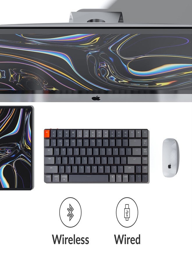 Keychron K3 75% Layout 84-Key Ultra-Slim Hot-Swappable Wireless Bluetooth Mechanical Keyboard with Low-Profile Keychron Optical Brown Switch/White LED Backlight/USB Wired for Mac Windows-Version 2 - Image 4