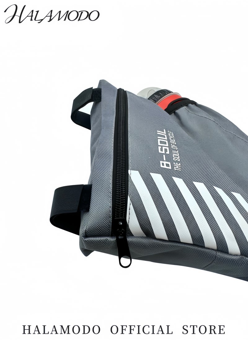 Generic - Waterproof Bike Triangle Frame Bag with Water Bottle Holder Storage Bag for Phone Wallet Tools Bicycle Front Tube Bag for Road and MTB Bikes Bike Accessories - Image 1