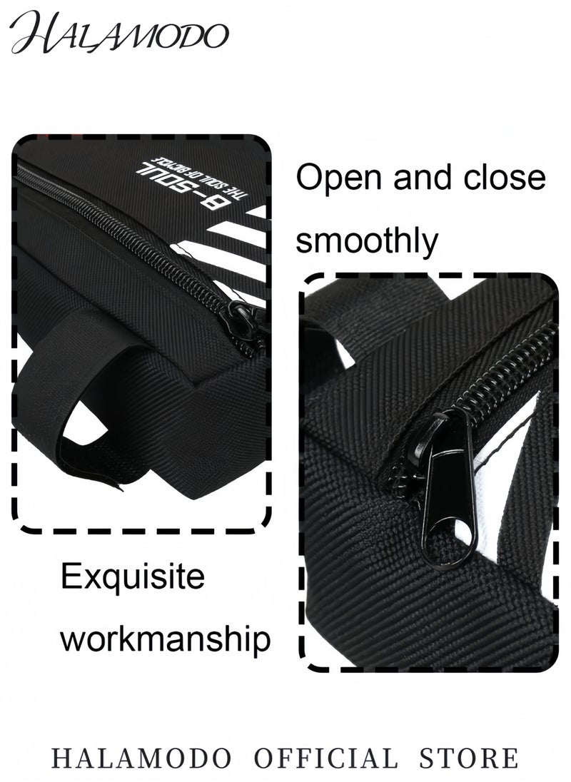 Generic - Waterproof Bike Triangle Frame Bag with Water Bottle Holder Storage Bag for Phone Wallet Tools Bicycle Front Tube Bag for Road and MTB Bikes Bike Accessories - Image 1