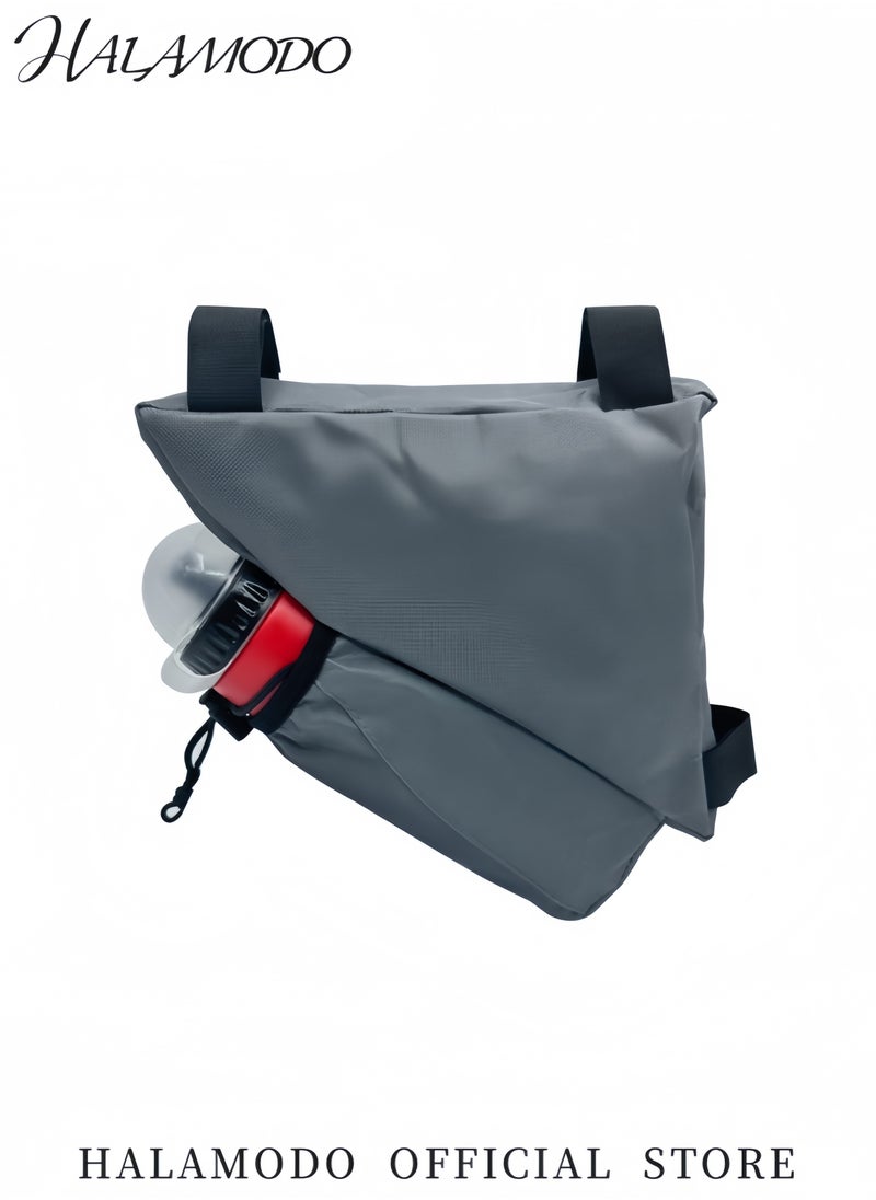 Generic - Waterproof Bike Triangle Frame Bag with Water Bottle Holder Storage Bag for Phone Wallet Tools Bicycle Front Tube Bag for Road and MTB Bikes Bike Accessories - Image 1