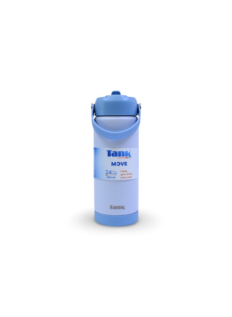 Tank Insulated Stainless Steel Water Bottle 550ml – Sky Blue - Image 4