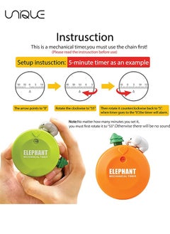 Unique 2 Pack Timer for Kids,Magnetic Kitchen Timer,60-Minute Visual Timer,Cute Mechanical Timers for Classroom,Cooking,Reading,Gym,(Elephant)  - Image 3