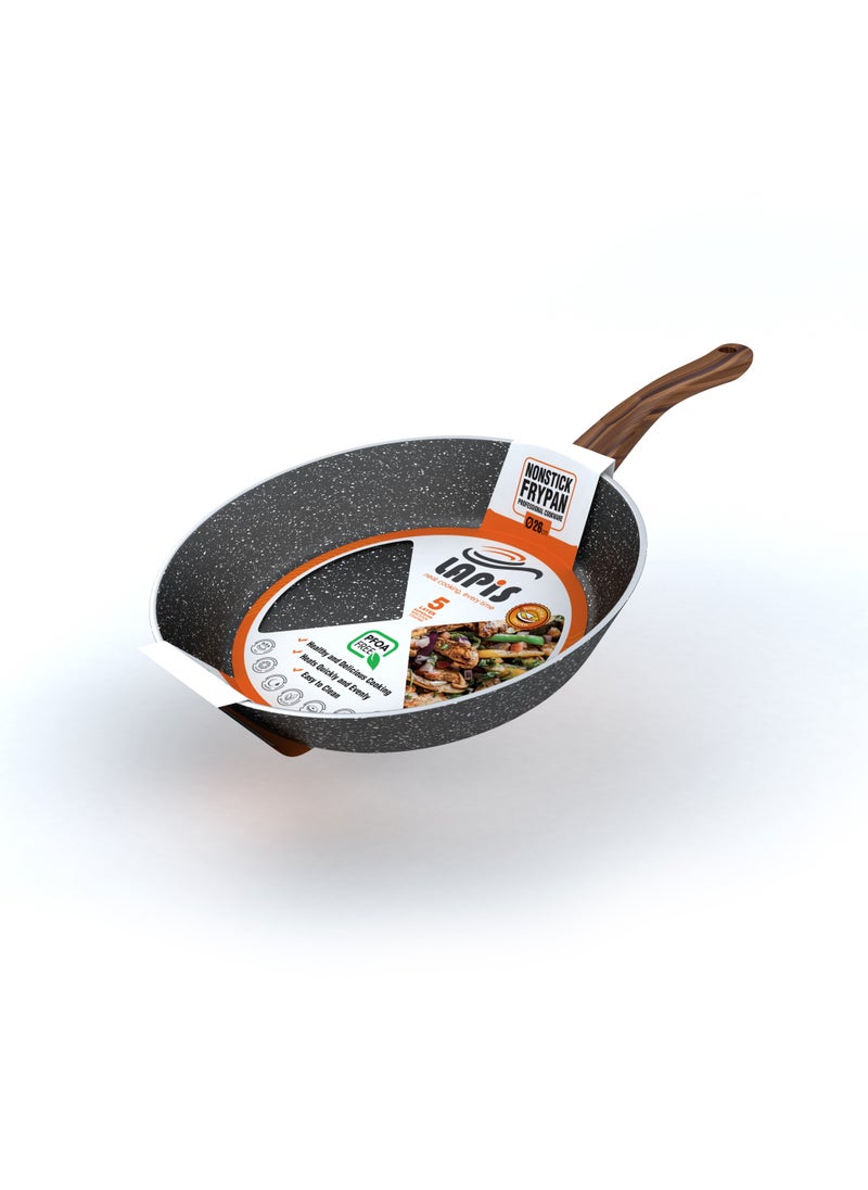 Lapis LAPIS Granite Frying Pan Size 26 cm Black  - Image 1