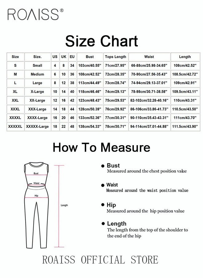 رويس السيدات ملابس 2 قطعة من القطن الكتان المريحة والأنيقة - قميص قصير الأكمام وبنطال واسع الساقين مع حزام للاستخدام اليومي والترفيه، بتصميم فضفاض بسيط. - Image 4