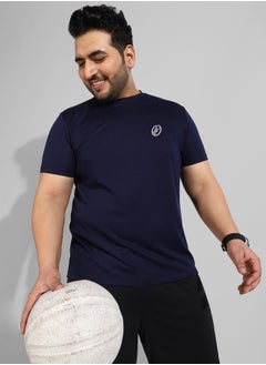 Instafab Plus Men's Solid Black Regular Fit Activewear T-Shirt  - Image 2