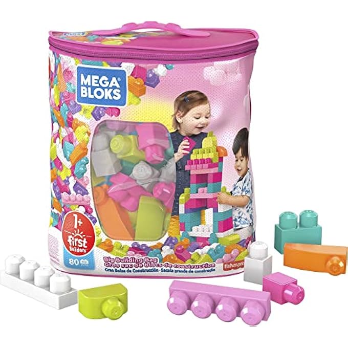 Mega Bloks FIRST BUILDERS BIG BUILDING BAG (PINK) - Image 2