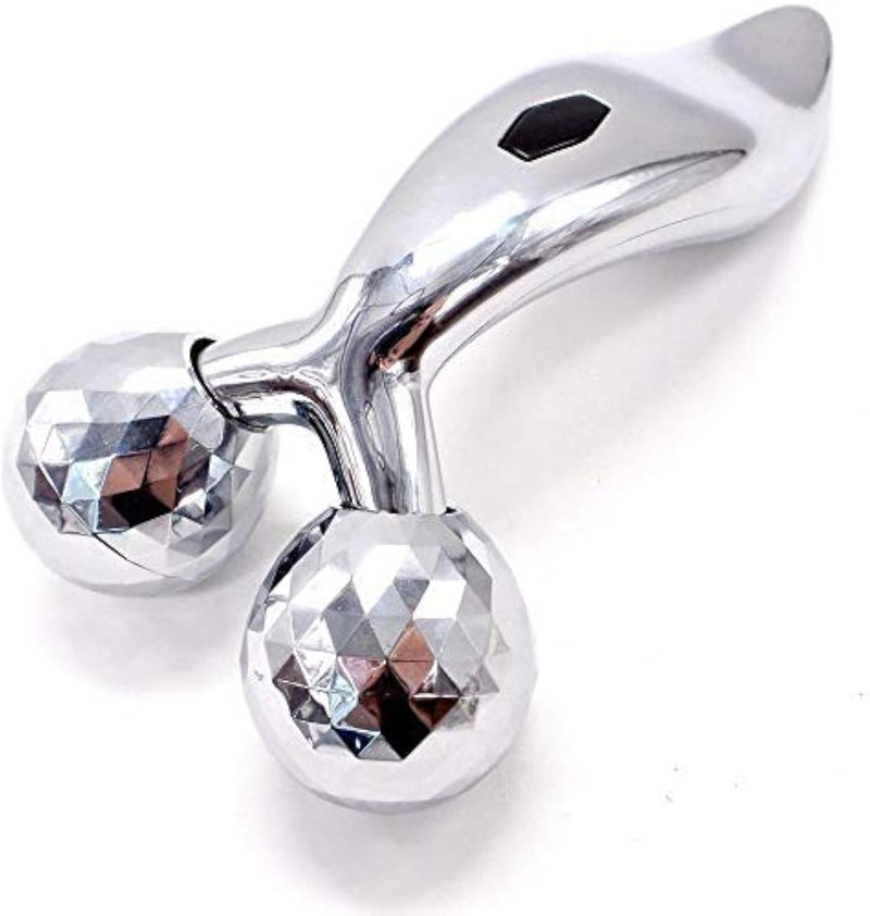 Zexrel 3D Face and Body Roller Massager, Y-Shape Face Lift Tool Firming Beauty Massage - Silver - Pack of 1 - Image 4
