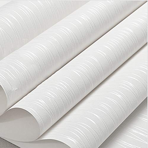 wolpin Wall Stickers Wallpaper (45 x 300 CM, White) | Embossed Stripe Design for Living Room Hall Office Bedroom | DIY Self Adhesive PVC Decorative Wallpaper Roll for Home Renovation Décor - Image 5