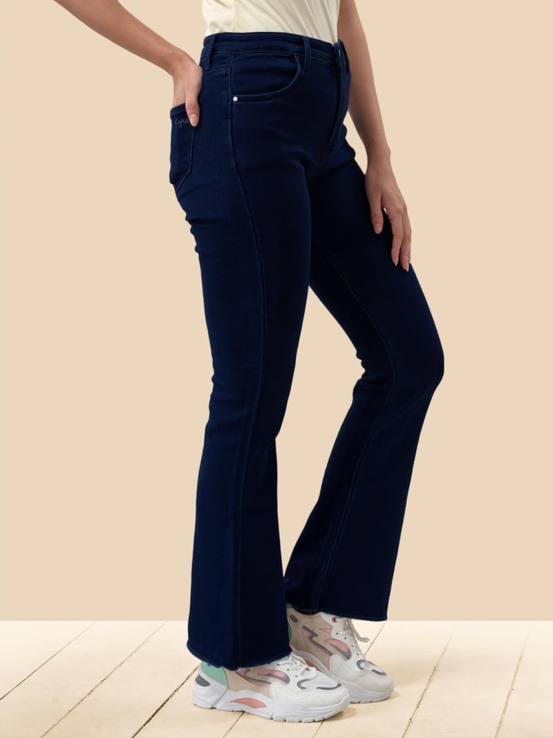 Lyra Women's Mid-Rise Flared Bootcut Jeans|Stretchable Fabric for Comfort|Trendy & Stylish Denim - Image 4