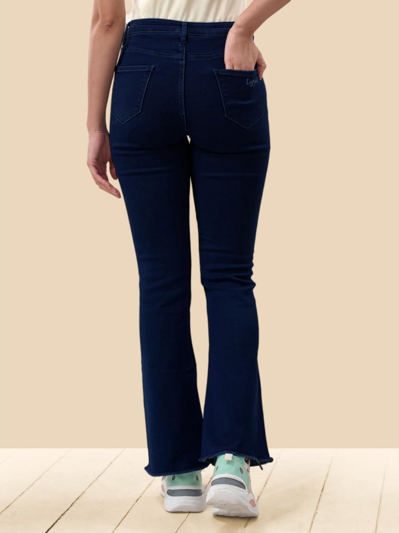 Lyra Women's Mid-Rise Flared Bootcut Jeans|Stretchable Fabric for Comfort|Trendy & Stylish Denim - Image 2