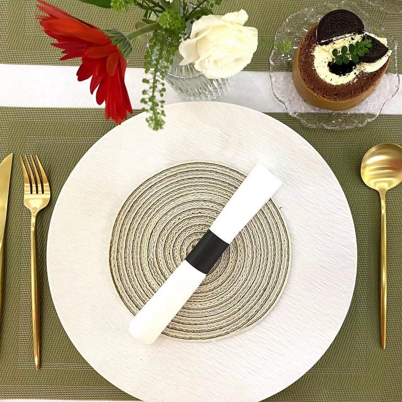 Germiwipe 2500 Pcs Black Napkin Bands,Paper Napkin Rings Self-Adhesive,Silverware Wraps Bands, Perfect for Birthday Parties, Weddings, Family Reunion & Events - Image 4