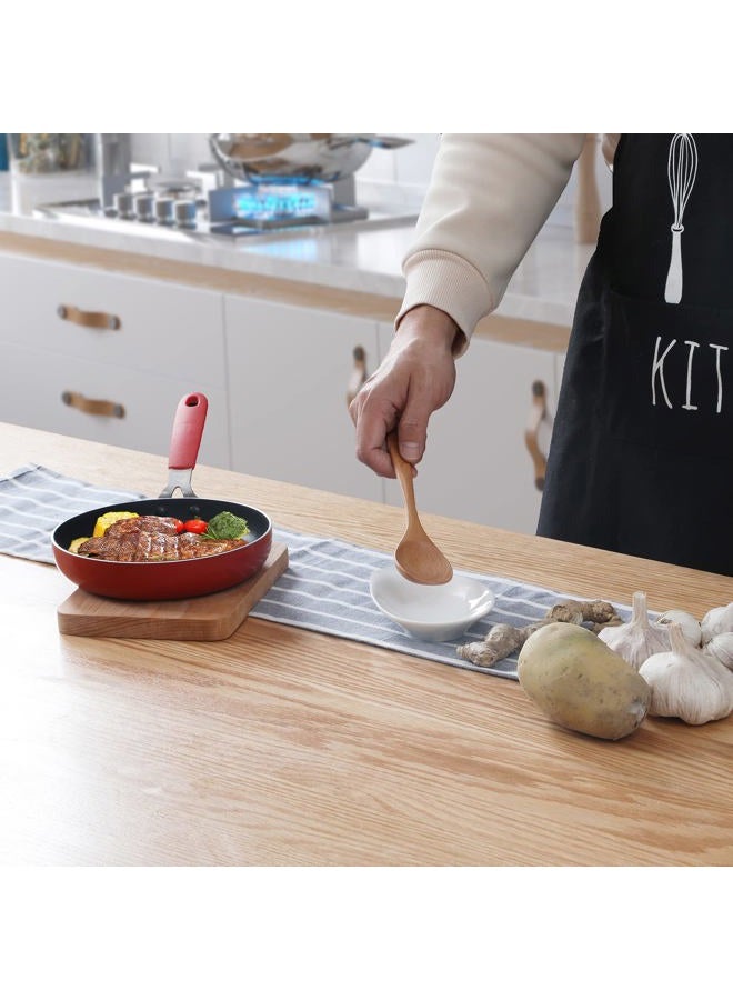 ONTUBE Ceramic Spoon Rests for Buffet Set of 4, Porcelain Sauce Dish Resting Cooking Spoons Holder, 6.5 Inch (White) - Image 3