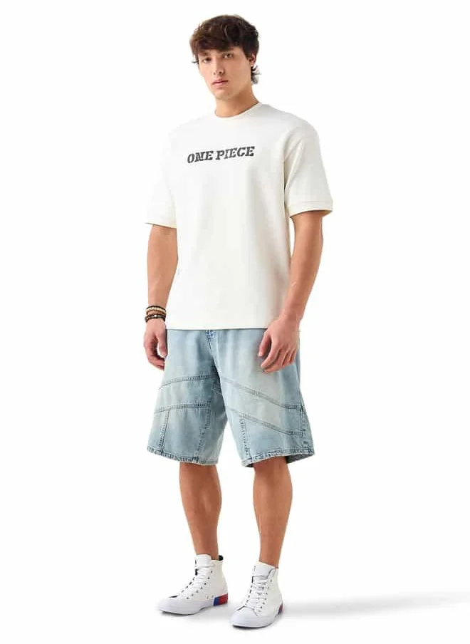Lee Cooper Lee Cooper Denim Shorts with Button Closure and Pockets