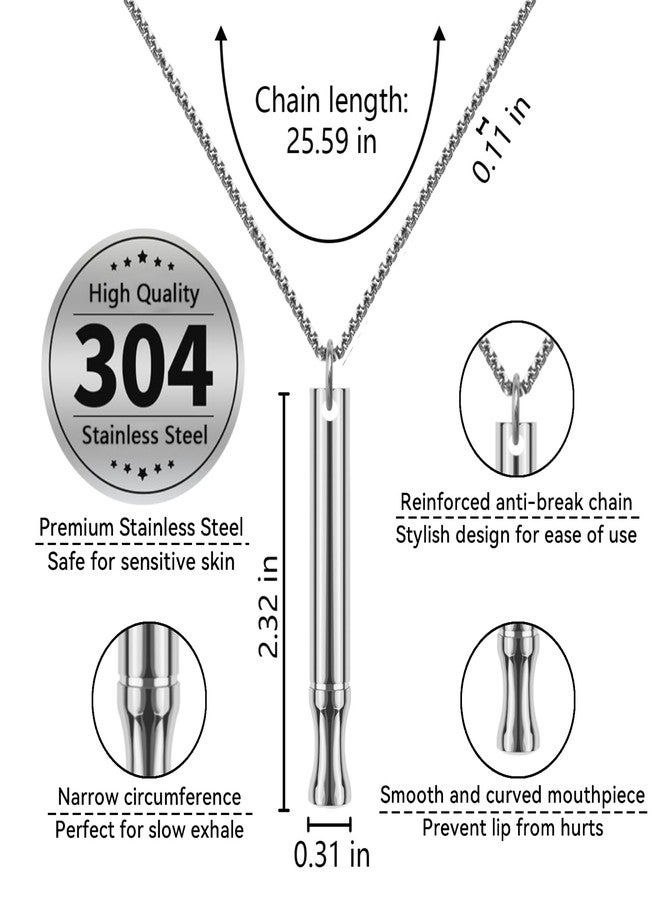 AD ADASTONE Breathing Necklace to Quit Smoking and Vaping with Refillable Mint Pods Stop Smoking Aids Fidget Necklace Smokeless Inhaler for Adults - Image 3