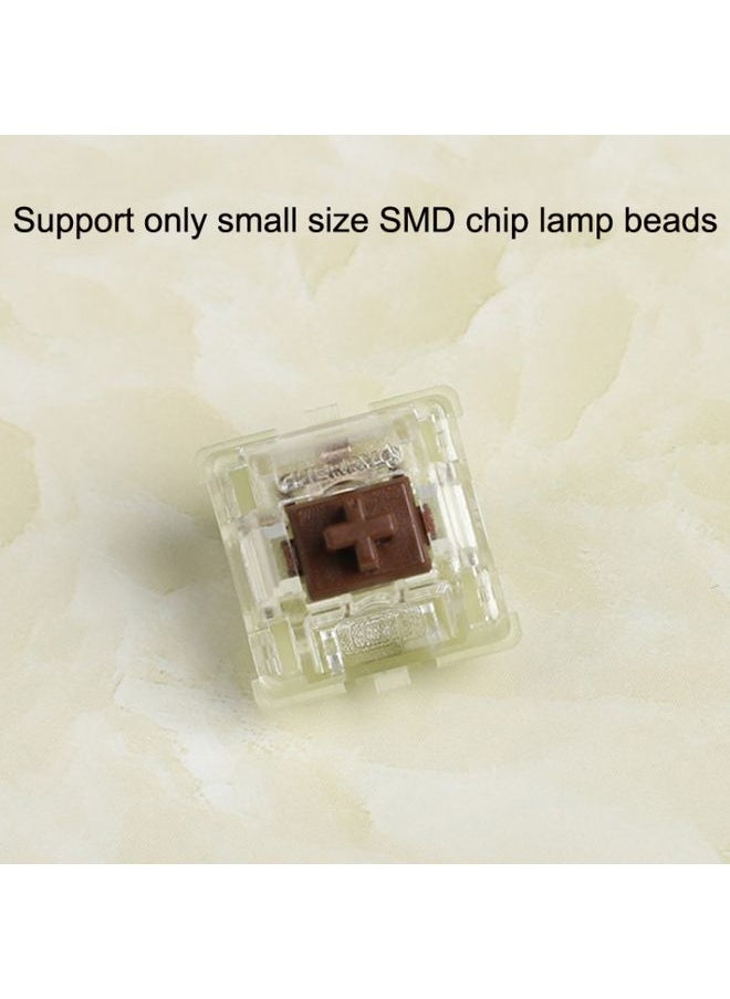 BURAQ 10PCS Cherry MX RGB Transparent Shaft Switch Mechanical Keyboard Triangular Shaft Body, Color: Red Shaft  - Image 3