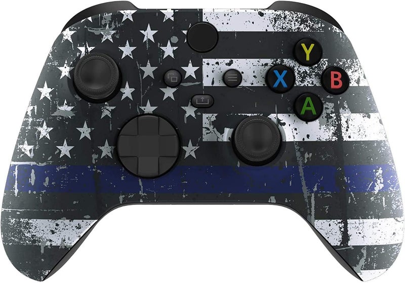 Premium Controllerz Store Custom Wireless Controller for Microsoft Xbox Series X/S & Xbox One - Soft Touch Feel Grip - (X/S Blue Line) - Image 2