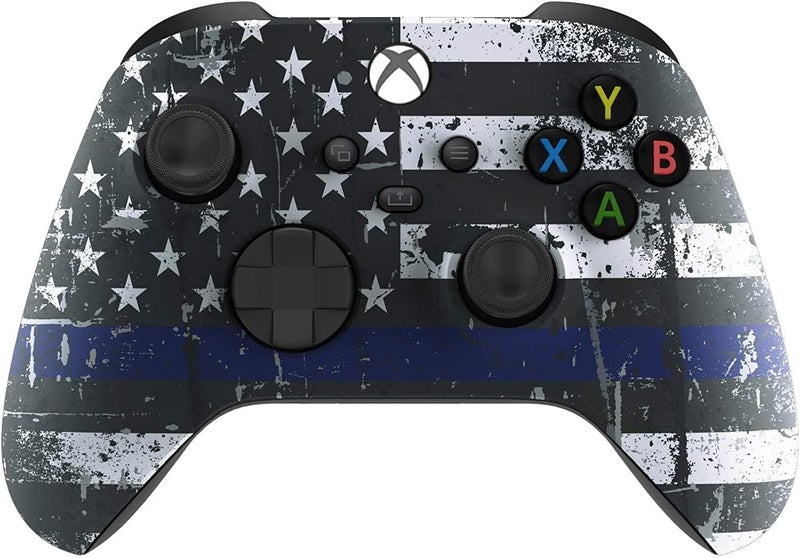 Premium Controllerz Store Custom Wireless Controller for Microsoft Xbox Series X/S & Xbox One - Soft Touch Feel Grip - (X/S Blue Line) - Image 1