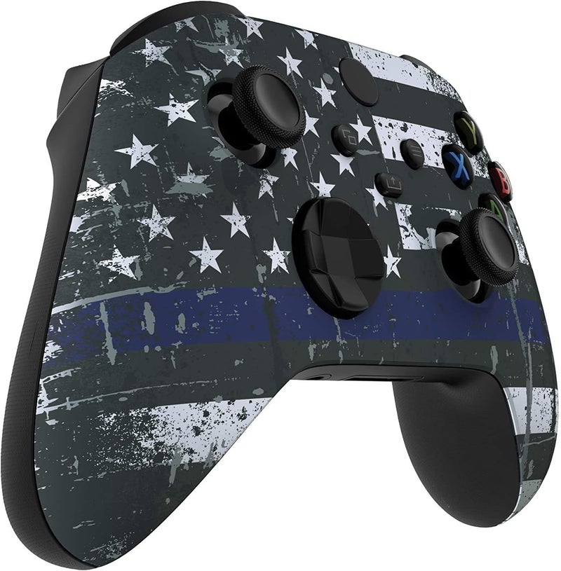 Premium Controllerz Store Custom Wireless Controller for Microsoft Xbox Series X/S & Xbox One - Soft Touch Feel Grip - (X/S Blue Line) - Image 3