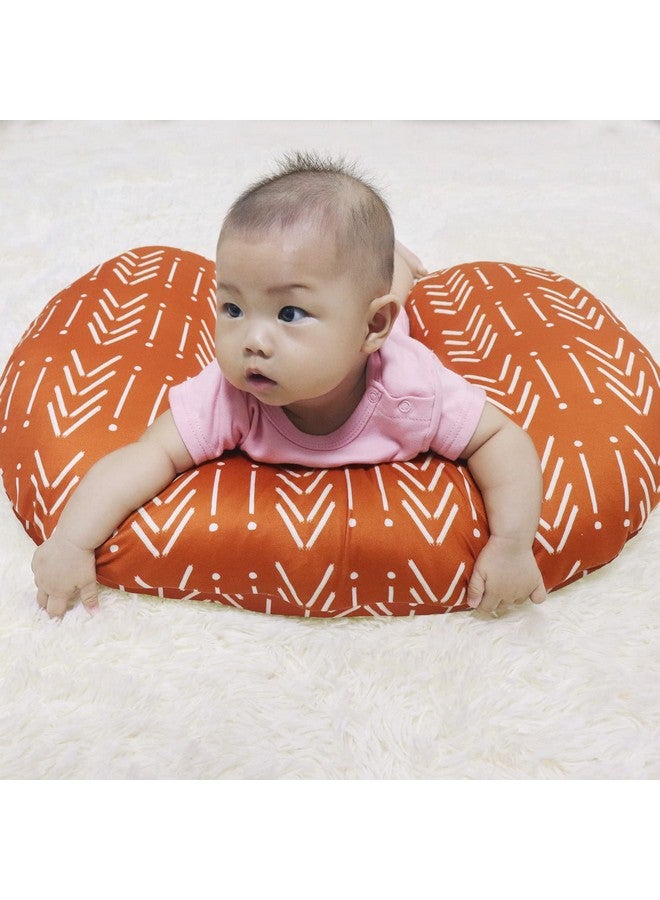 Jundetye Baby Nursing Pillow Cover, Breastfeeding Pillow Cover Boys Girls, Nursing Pillow Case for Newborn, Soft Fabric Fits Snug On Infant, Washable and Breathable, Vintage Orange - Image 3