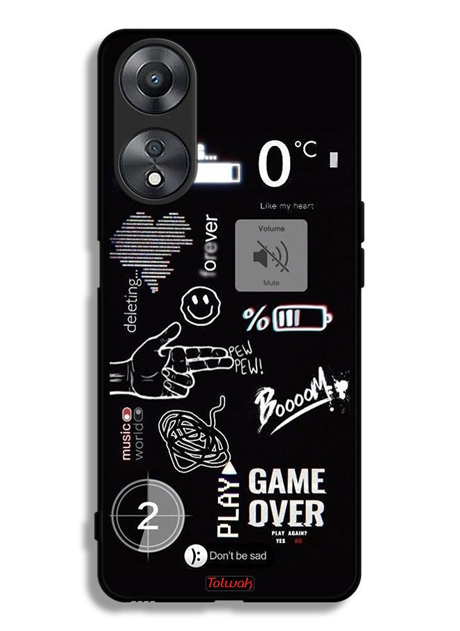 Tolwak - Oppo A58 5G Protective Case Cover Game Over Pew Pew - Image 1