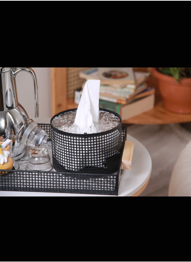 Circular tissue holder, for an elegant and ideal home, suitable for daily use -