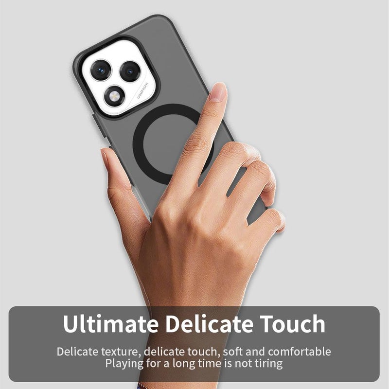 erorex For Honor 400 Lite Global Candy Magsafe PC Hybrid TPU Phone Case(Black) - Image 4