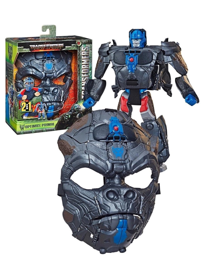 HASBRO - TRANSFORMERS Transformers Toys Transformers: Rise of the Beasts Movie Optimus Primal 2-in-1 Converting Roleplay Mask Action Figure 9 Inch for Ages 6 and Up - Image 2