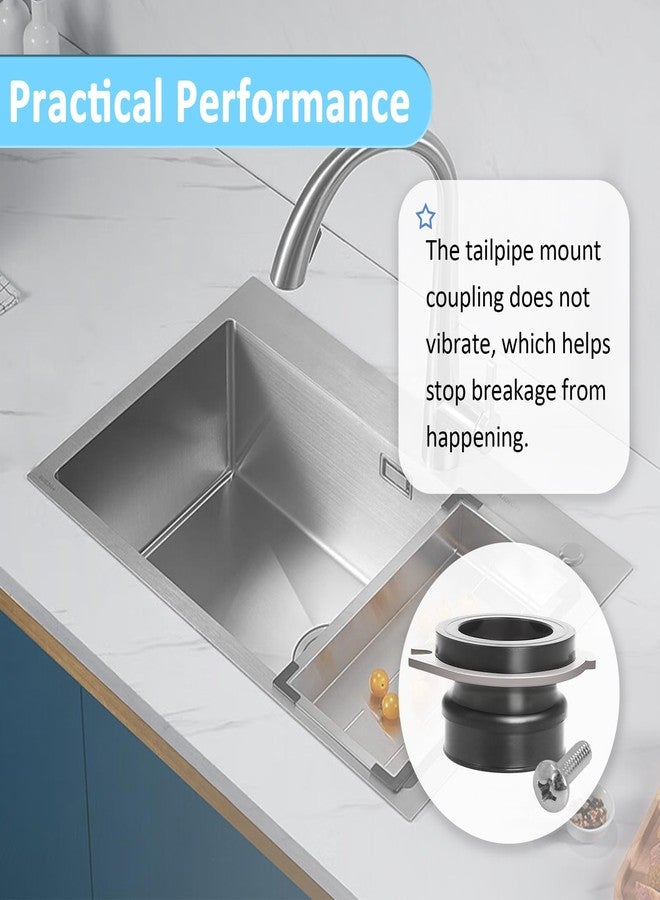 كيتوفا قطع غيار بديلة لمطحنة النفايات من نوع Flex Coupler 75499 متوافقة مع جهاز Insink-erator، وصلة تثبيت أنبوب الذيل المرن المقاوم للاهتزاز، تحل محل رقم القطعة 74085 - Image 5