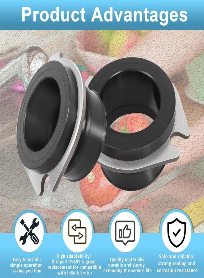 كيتوفا قطع غيار بديلة لمطحنة النفايات من نوع Flex Coupler 75499 متوافقة مع جهاز Insink-erator، وصلة تثبيت أنبوب الذيل المرن المقاوم للاهتزاز، تحل محل رقم القطعة 74085 - Image 4