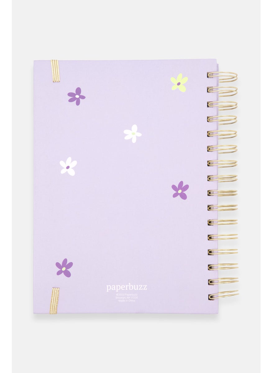 Paperbuzz Floral Print Notebook, Purple Combo  - Image 2