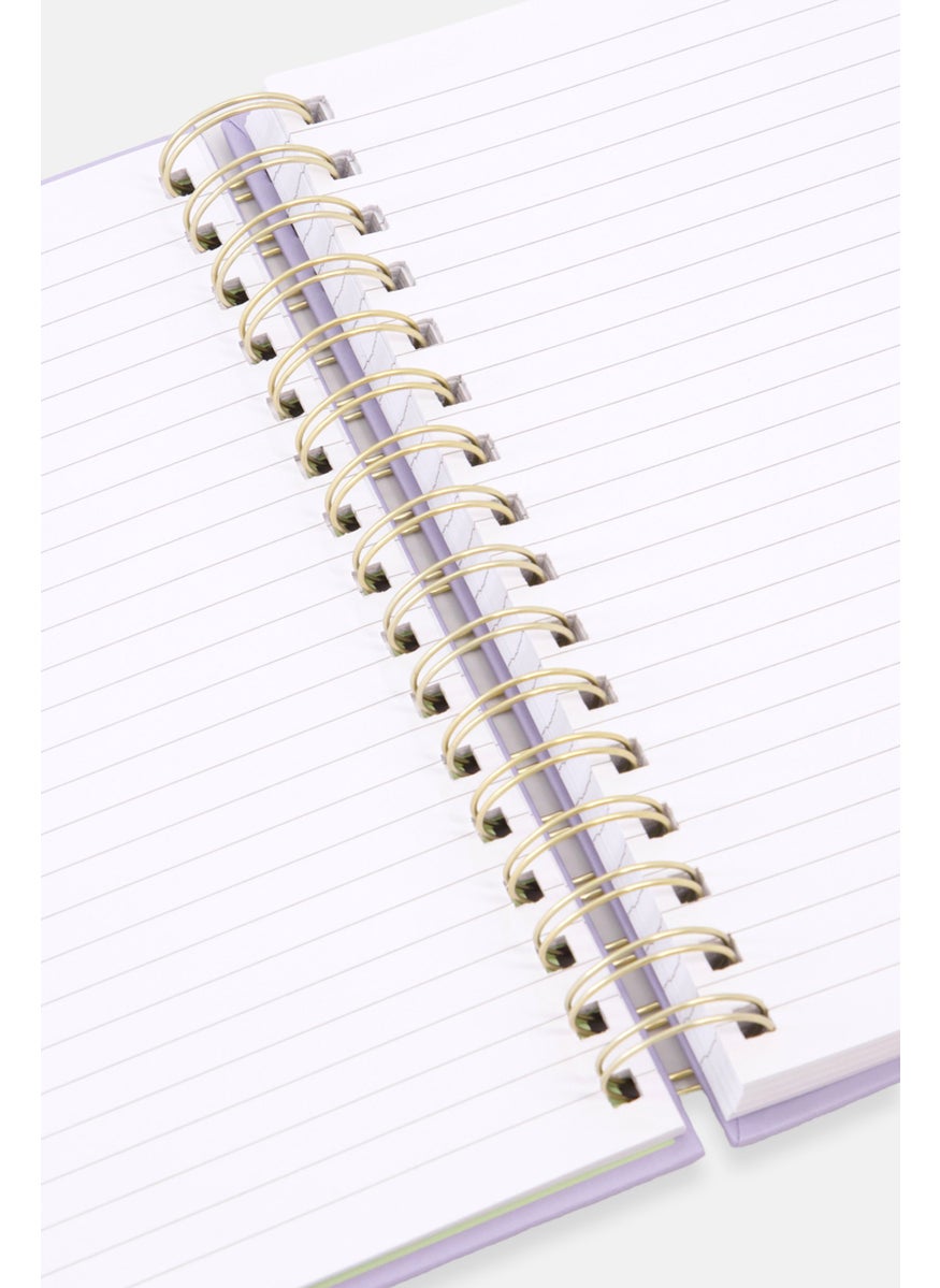 Paperbuzz Floral Print Notebook, Purple Combo  - Image 3
