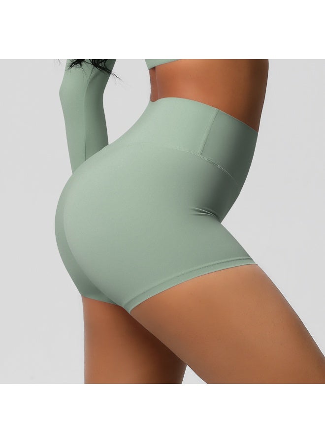 شورت يوغا نسائي بخصر مرتفع ورفع للمؤخرة، درزة داخلية 3 بوصات، بفرشاة مزدوجة للجري واللياقة البدنية - Image 1