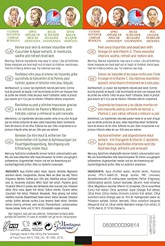 7th Heaven Face Food Orange Vit C Peel OffCucumber Apple Reviving 2x6ml Off White - Image 2