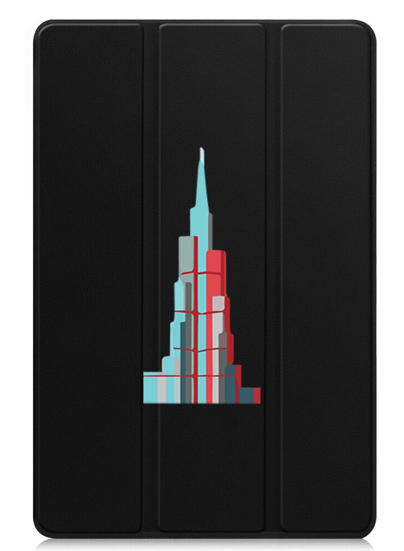 Theodor Protective Flip Case For Apple iPad Pro 13 (2024) With Trifold Stand Auto Wake Sleep Shockproof Cover Burj Khalifa - Image 1