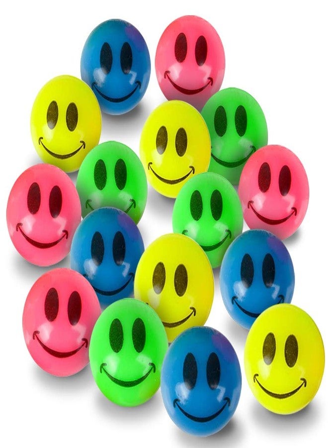 ArtCreativity Mini Smile Face Bouncing Balls - Bulk Pack of 144-1 Inch Bouncy Balls in Assorted Bright Neon Colors - Best Birthday Party Favors and Piñata Fillers for Boys and Girls - Image 1