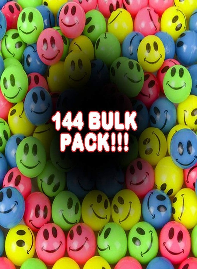 ArtCreativity Mini Smile Face Bouncing Balls - Bulk Pack of 144-1 Inch Bouncy Balls in Assorted Bright Neon Colors - Best Birthday Party Favors and Piñata Fillers for Boys and Girls - Image 4