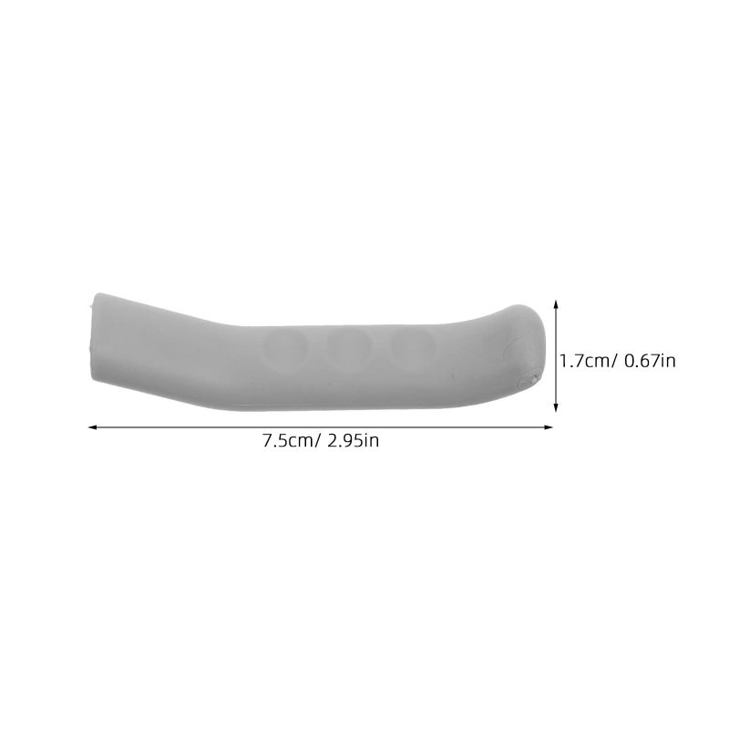 Anti Slip TPR Bike Brake Lever Grip Cover Pair Gray Mountain Bicycle Safety Handle Sleeve - Image 3
