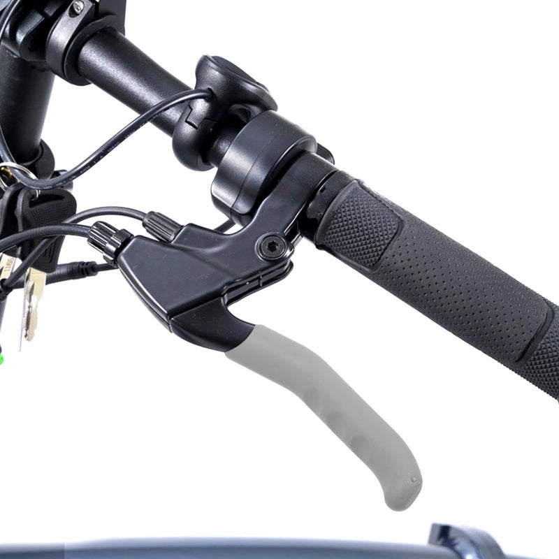Anti Slip TPR Bike Brake Lever Grip Cover Pair Gray Mountain Bicycle Safety Handle Sleeve - Image 5