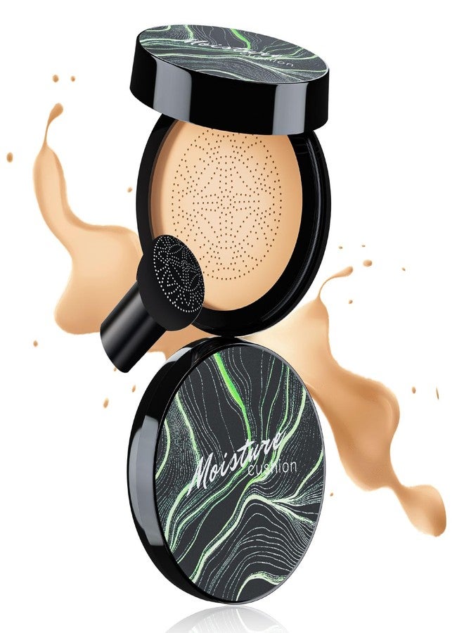 OETUIOW Mushroom Head Air Cushion CC Cream Foundation Full Coverage Moisturizing Oil Control Waterproof Long-Lasting Even Skin Tone Natural Cream Foundation for Mature Skin (Natural) - Image 1