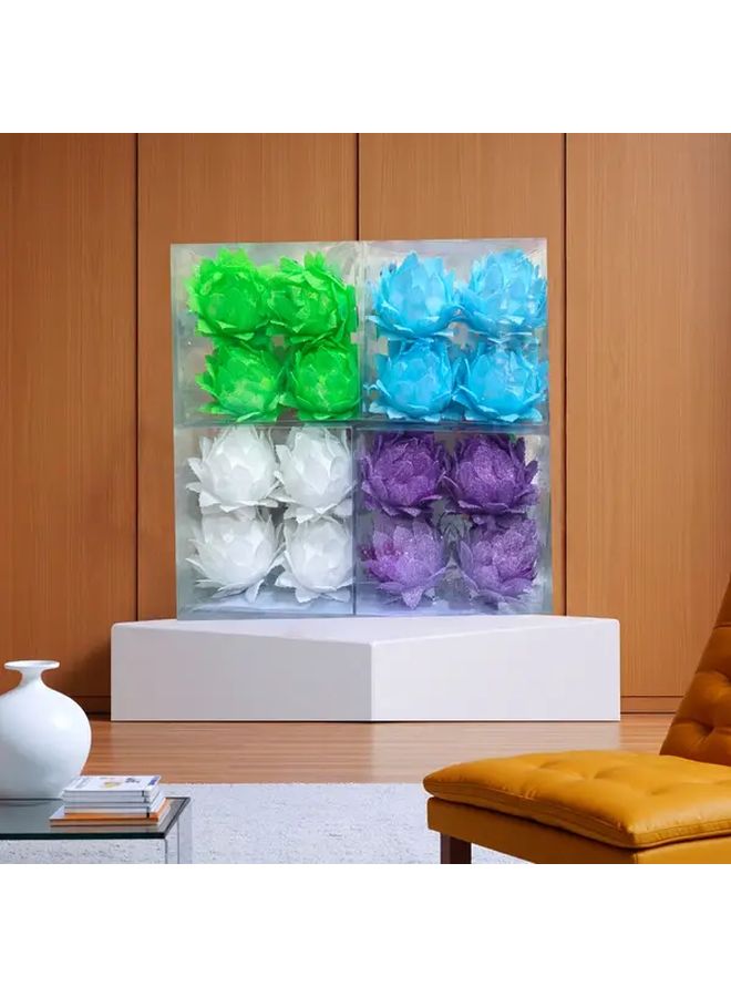 Blue 4 Hanging Shiny Leaf Christmas Balls Wedding Party Decor - Image 1
