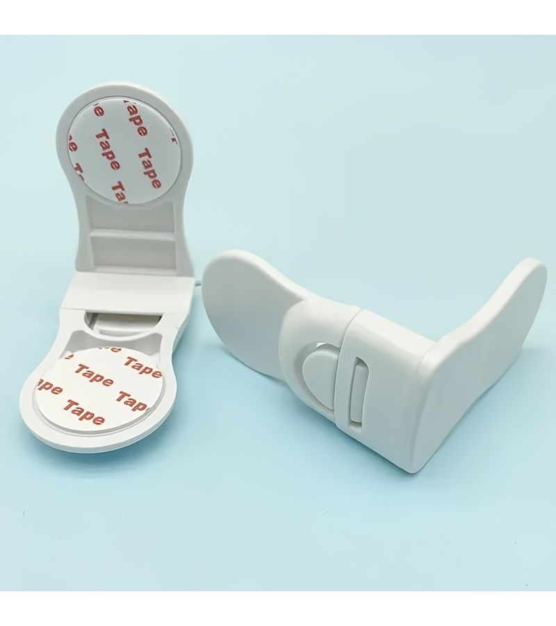 White 5PCS Baby Safety Drawer Lock Anti Pinch Cabinet Latch Child Proof - Image 5