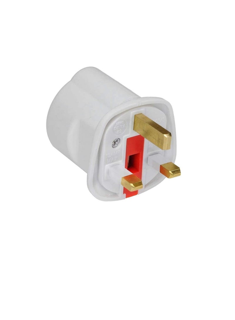 EU to UK Plugs Adapter British Plug to EU Schuko Female Plugs Power Converter 2 Pin Socket EU to UK Travel Adapter 13A 250V BS1362 FUSED Pack of 5 pcs - Image 3