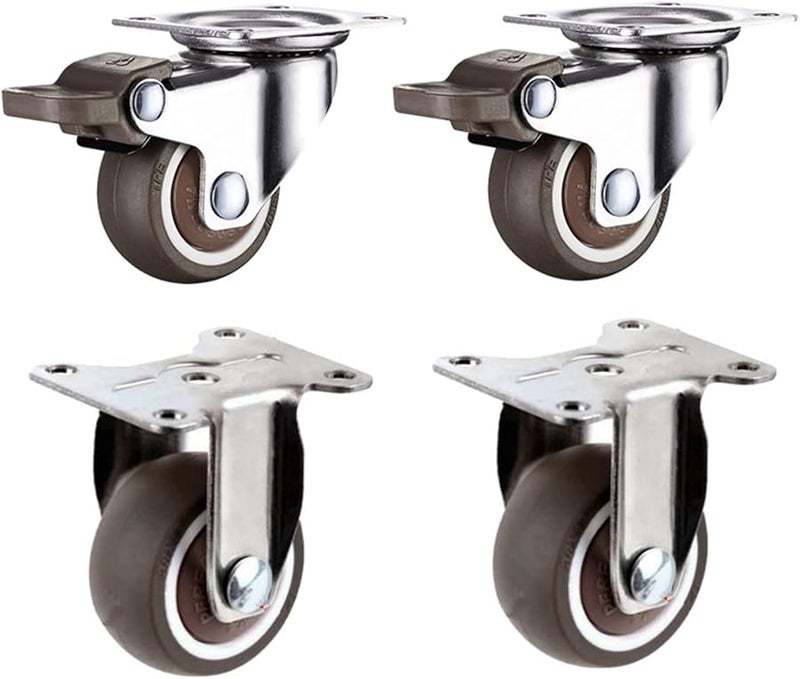 Universal TPE Super Mute Caster Wheels Set Of 4 For Furniture Hardware 1 0 Inch - Image 1