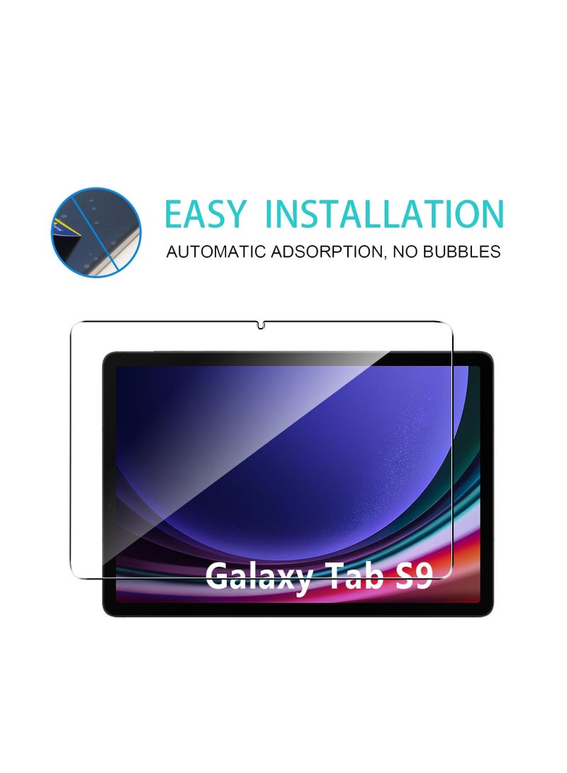 SYOSI 2 Pack Tempered Glass for Samsung Galaxy Tab S9 Screen Protector,9H Hardness,Ultra Resistant,Anti-Fingerprints,No Bubbles,HD-Clear,Full Coverage Samsung Tab S9 Tablet Film  - Image 4