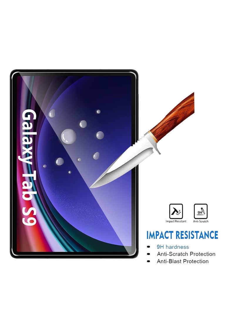 SYOSI 2 Pack Tempered Glass for Samsung Galaxy Tab S9 Screen Protector,9H Hardness,Ultra Resistant,Anti-Fingerprints,No Bubbles,HD-Clear,Full Coverage Samsung Tab S9 Tablet Film  - Image 2
