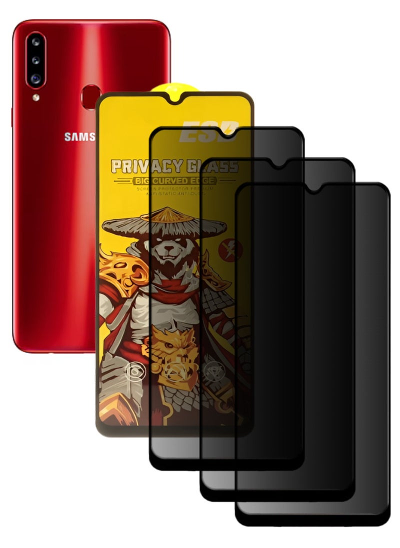 ESD 3 Pieces Tempered Dustproof Privacy Glass Screen Protector Compatible For Samsung Galaxy A20s - Image 1