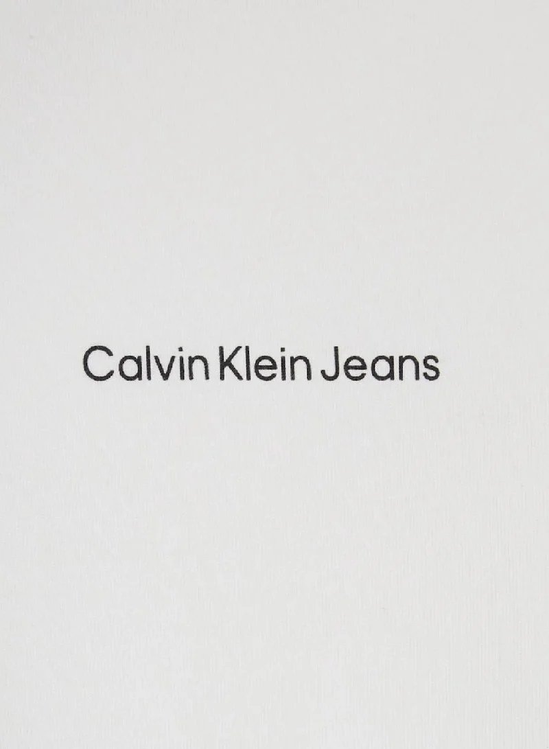 Calvin Klein Jeans Ivory Relaxed  Logo T-shirt for Men | Best Price UAE