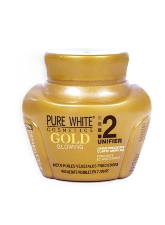 Pure White Cosmetics Gold Whitening Even Tone Glowing Cream 250 ml