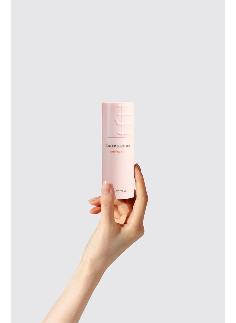 TFIT Tone Up Sun Fluid - Korean Sunscreen with SPF 50+ PA++++, Natural Coverage, No White Cast & Eye Irritation for Sensitive Skin,50ml - Image 4